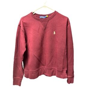 Polo Ralph Lauren Women's Burgundy Red Wine Sweatshirt Poly Cotton Sz Small $110